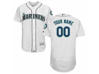 Men's Majestic Seattle Mariners Customized White Flexbase Authentic Collection MLB Jersey