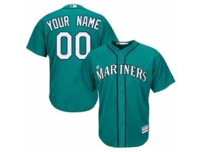 Women's Majestic Seattle Mariners Customized Authentic Teal Green Alternate Cool Base MLB Jersey
