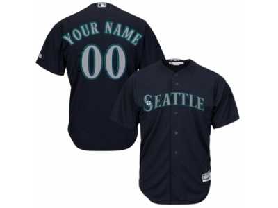 Youth Majestic Seattle Mariners Customized Replica Navy Blue Alternate 2 Cool Base MLB Jersey