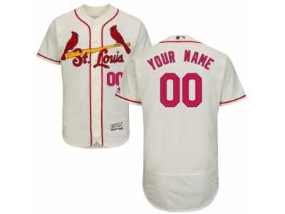 Men's Majestic St. Louis Cardinals Customized Cream Flexbase Authentic Collection MLB Jersey