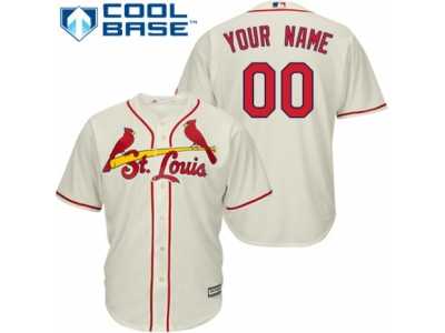 Youth Majestic St. Louis Cardinals Customized Replica Cream Alternate Cool Base MLB Jersey