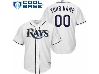Youth Majestic Tampa Bay Rays Customized Replica White Home Cool Base MLB Jersey