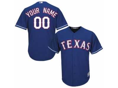 Women's Majestic Texas Rangers Customized Replica Royal Blue Alternate 2 Cool Base MLB Jersey