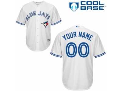 Youth Majestic Toronto Blue Jays Customized Authentic White Home MLB Jersey