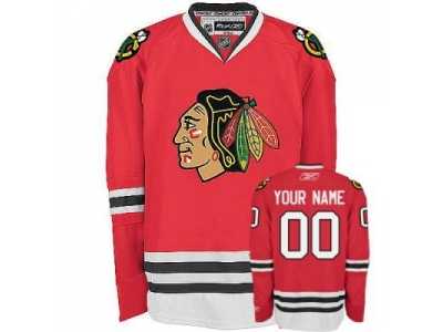 Customized Chicago Blackhawks Jersey Red Home Man