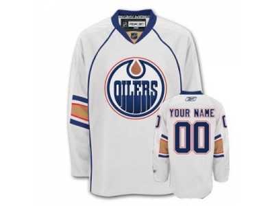Customized Edmonton Oilers Jersey White Road Man
