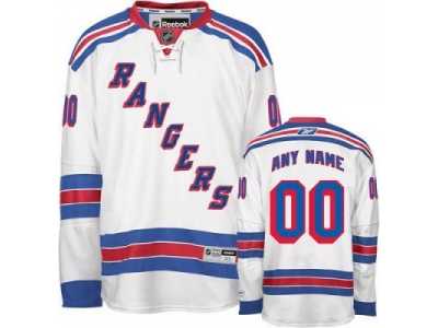 Customized New York Rangers Jersey White Road Man