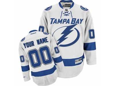 Youth Reebok Tampa Bay Lightning Customized Premier White Away NHL Jersey