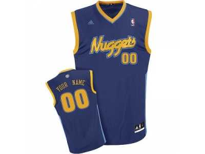 Customized Denver Nuggets Jersey New Revolution 30 Blue Basketball