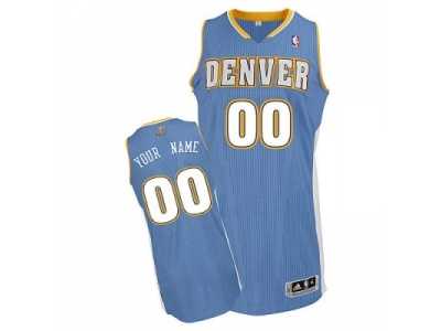 Customized Denver Nuggets Jersey Revolution 30 Light Blue Road Basketball