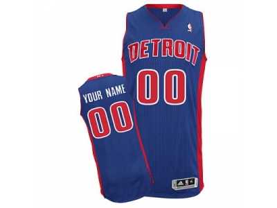 Customized Detriot Pistons Jersey Revolution 30 Blue Road Basketball