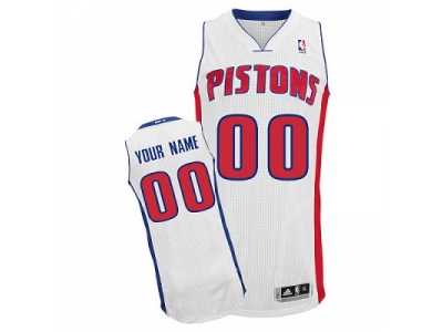 Customized Detriot Pistons Jersey Revolution 30 White Home Basketball
