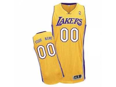 Customized Los Angeles Lakers Jersey Revolution 30 Yellow Home Basketball