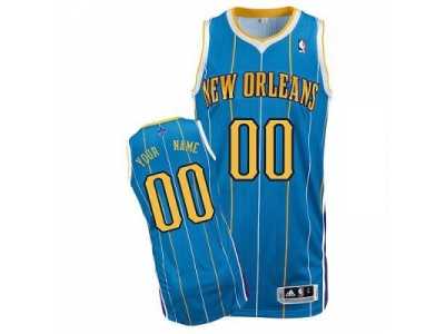 Customized New Orleans Hornets Jersey Revolution 30 Blue Road Basketball