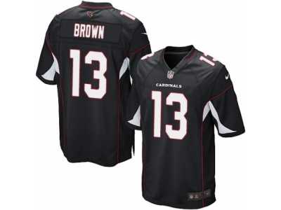 Men's Nike Arizona Cardinals #13 Jaron Brown Game Black Alternate NFL Jersey