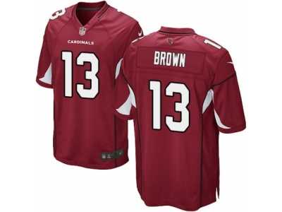 Men's Nike Arizona Cardinals #13 Jaron Brown Game Red Team Color NFL Jersey
