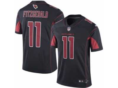 Men's Nike Arizona Cardinals #11 Larry Fitzgerald Elite Black Rush NFL Jersey