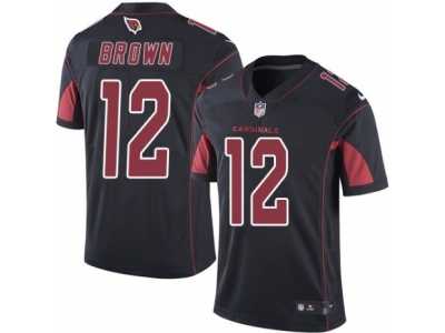 Men's Nike Arizona Cardinals #12 John Brown Elite Black Rush NFL Jersey