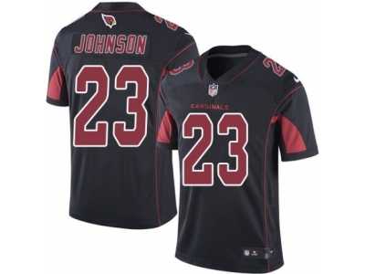 Men's Nike Arizona Cardinals #23 Chris Johnson Elite Black Rush NFL Jersey