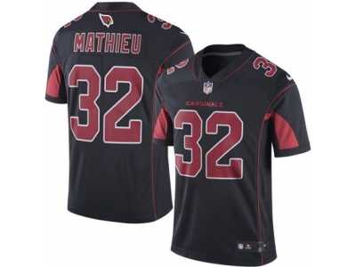 Men's Nike Arizona Cardinals #32 Tyrann Mathieu Elite Black Rush NFL Jersey