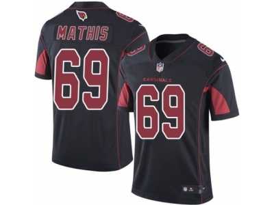Men's Nike Arizona Cardinals #69 Evan Mathis Elite Black Rush NFL Jersey