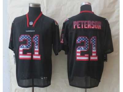 Nike Arizona Cardicals #21 Peterson Black Jerseys(USA Flag Fashion Elite)