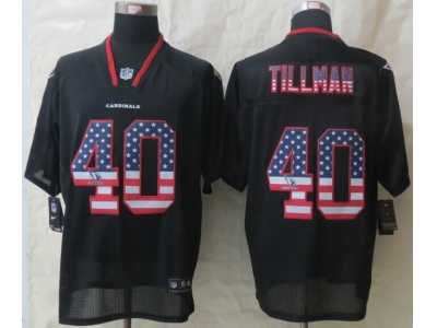 Nike Arizona Cardicals #40 Tillman Black Jerseys(USA Flag Fashion Elite)