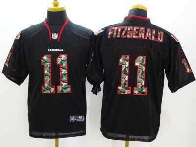Nike Arizona Cardinals #11 Larry Fitzgerald Black jerseys(Elite Camo Fashion)