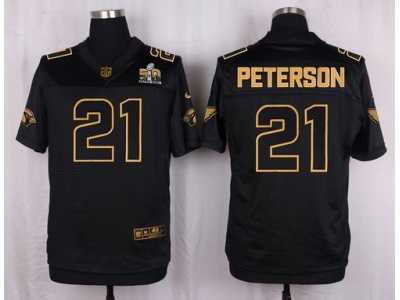 Nike Arizona Cardinals #21 Patrick Peterson Black Pro Line Gold Collection Jersey(Elite)