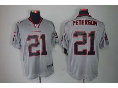 Nike NFL Arizona Cardinals #21 Patrick Peterson Grey Jerseys(Elite Lights Out)