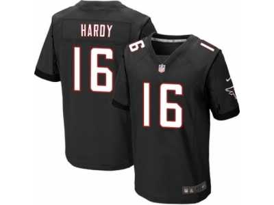 Men's Nike Atlanta Falcons #16 Justin Hardy Elite Black Alternate NFL Jersey