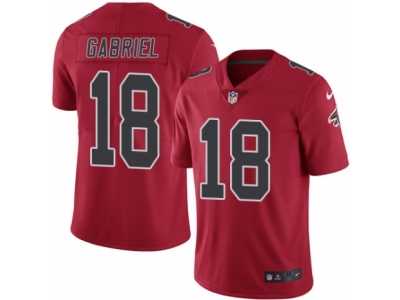 Men's Nike Atlanta Falcons #18 Taylor Gabriel Elite Red Rush NFL Jersey