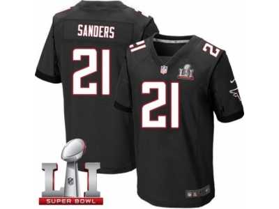Men's Nike Atlanta Falcons #21 Deion Sanders Elite Black Alternate Super Bowl LI 51 NFL Jersey