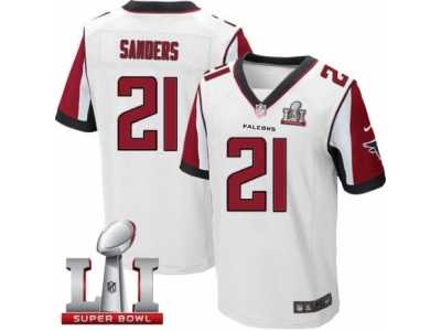 Men's Nike Atlanta Falcons #21 Deion Sanders Elite White Super Bowl LI 51 NFL Jersey