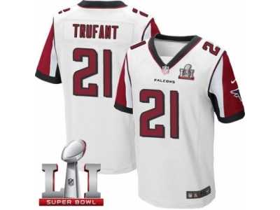 Men's Nike Atlanta Falcons #21 Desmond Trufant Elite White Super Bowl LI 51 NFL Jersey