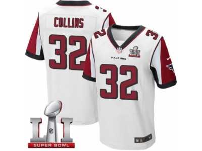 Men's Nike Atlanta Falcons #32 Jalen Collins Elite White Super Bowl LI 51 NFL Jersey