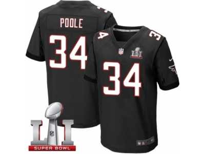 Men's Nike Atlanta Falcons #34 Brian Poole Elite Black Alternate Super Bowl LI 51 NFL Jersey