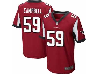 Men's Nike Atlanta Falcons #59 De'Vondre Campbell Elite Red Team Color NFL Jersey