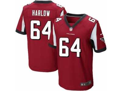 Men's Nike Atlanta Falcons #64 Sean Harlow Elite Red Team Color NFL Jersey
