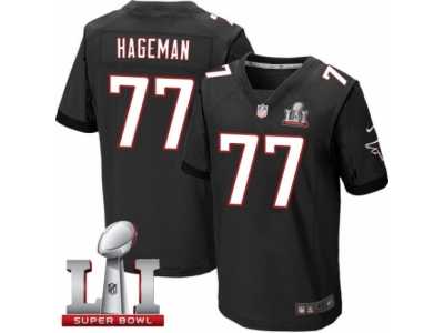 Men\'s Nike Atlanta Falcons #77 Ra\'Shede Hageman Elite Black Alternate Super Bowl LI 51 NFL Jersey