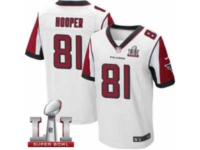 Men's Nike Atlanta Falcons #81 Austin Hooper Elite White Super Bowl LI 51 NFL Jersey