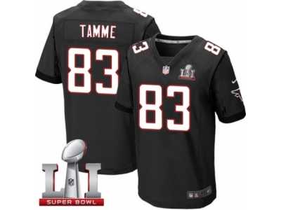 Men's Nike Atlanta Falcons #83 Jacob Tamme Elite Black Alternate Super Bowl LI 51 NFL Jersey