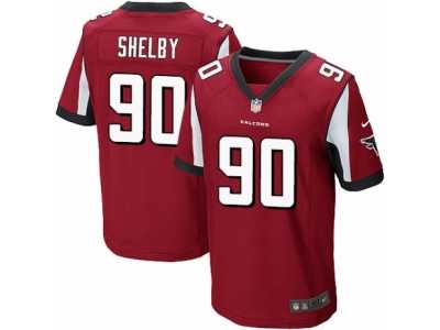 Men's Nike Atlanta Falcons #90 Derrick Shelby Elite Red Team Color NFL Jersey