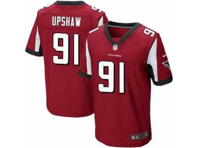 Men's Nike Atlanta Falcons #91 Courtney Upshaw Elite Red Team Color NFL Jersey