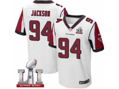 Men's Nike Atlanta Falcons #94 Tyson Jackson Elite White Super Bowl LI 51 NFL Jersey