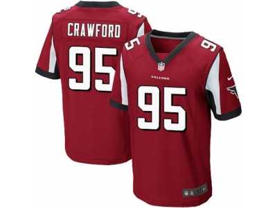 Men's Nike Atlanta Falcons #95 Jack Crawford Elite Red Team Color NFL Jersey