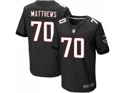 Nike Atlanta Falcons #70 Jake Matthews Black Jerseys(Elite)