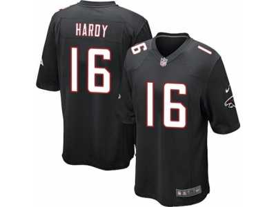 Men's Nike Atlanta Falcons #16 Justin Hardy Game Black Alternate NFL Jersey