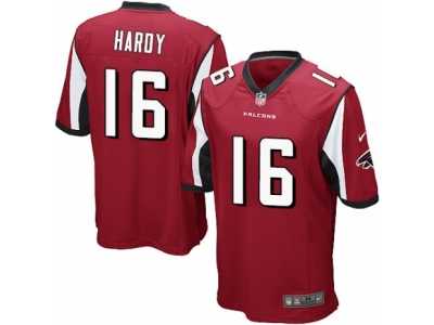 Men's Nike Atlanta Falcons #16 Justin Hardy Game Red Team Color NFL Jersey