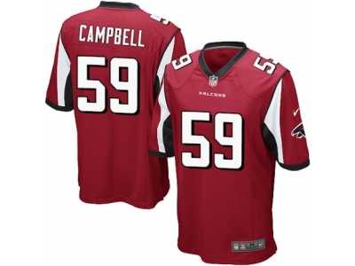 Men's Nike Atlanta Falcons #59 De'Vondre Campbell Game Red Team Color NFL Jersey